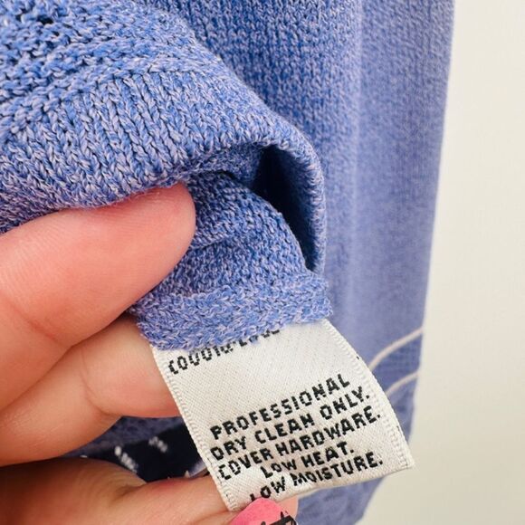 St. John Sport Size P 2 Purple Santana Knit Long Sleeve Zip Up Jacket Coat - Picture 7 of 8